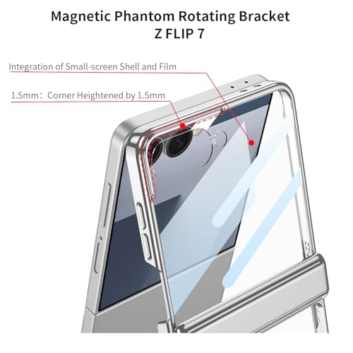 Coque Samsung Galaxy Z Flip 7 antichoc avec support magnétique violet
