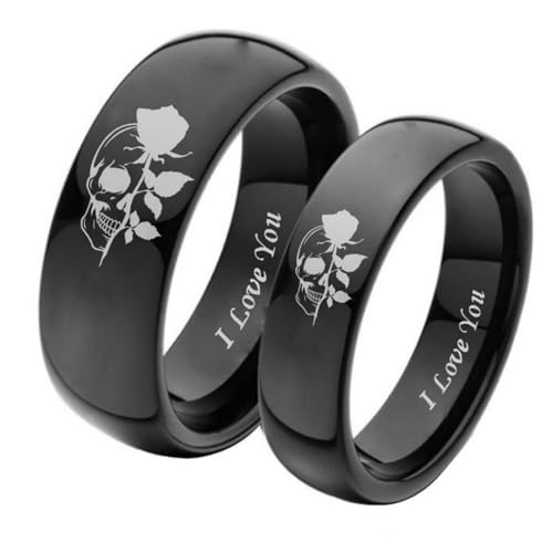 New Rose stainless steel couple ring ，Forever Together Promise Engagement Wedding Band，Classic I love you Kissing Design Lovers Ring