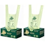 HECTOLIFE 1.6 Gallon 100 Count,Compostable Bags Handle Tie,Tear Resistant Kitchen Food Scrap Waste Bag, ASTM D6400, US BPI and Europe OK Compost Home Certified