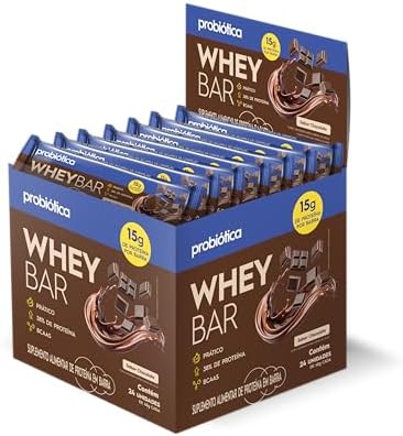 Whey Bar High Protein, Chocolate, Probiótica, 40 G, 24 Unidades