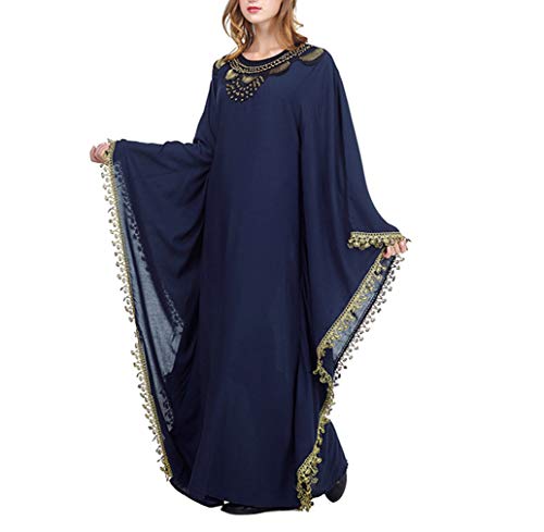 zhbotaolang Mujer Vestidos Arabe de Kaftan - Ropa Musulmana Abrigo Maxi Largo...