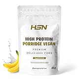 Gachas de Avena Proteicas Veganas de HSN | Sabor Banana 3 Kg = 60 Tomas de Porridge Proteico de Avena Integral y Proteína de Guisante y Arroz | Fácil y Rápido de Preparar