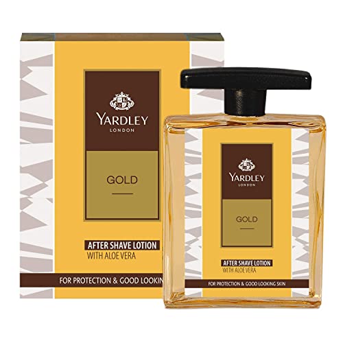 Image of Green Velly Yardly London Gold After Shave Lotion with Aloe Vera| Daily Use After Shave Lotion for Men| For Protected & Good Looking Skin| 100ml