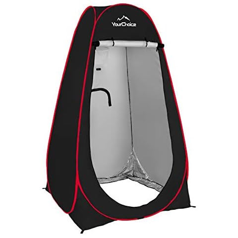 Your Choice Pop Up Tent, Portable Shower Changing Toilet Privacy Room for Camping, Beach, Outdoor and Indoor - Color Black Cover