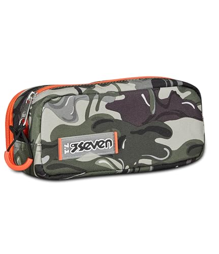 Trousse scolaire Seven avec élastiques porte-stylo et double zip