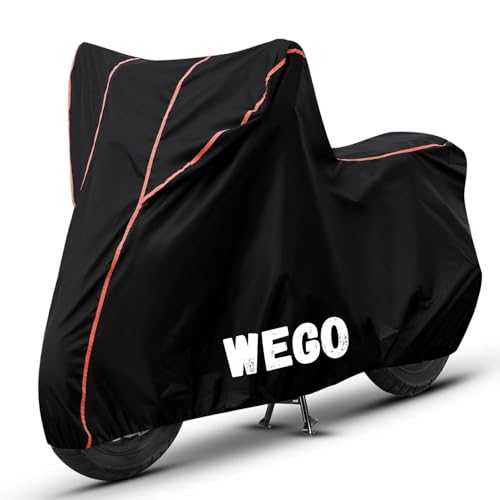 Image of Bike Cover for Wego 100% Waterproof, Dustproof & Scratch Resistant| Fully Bottom Elastic UV Resistant Heavy Duty Body Cover | All Weather Outdoor Use
