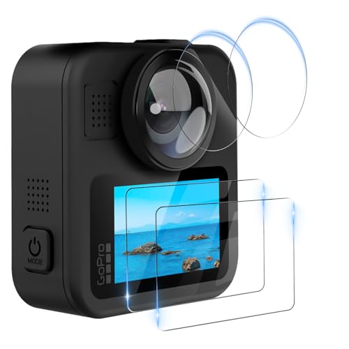 y2+2ZbgzFor GoPro MAX2 tB tB (2) + YیtB (2) KXtB y2024Voz 0.3mm 2.5D dx9H Sʕی ώw  ߗ {Ɏqfލ̗p Uh~