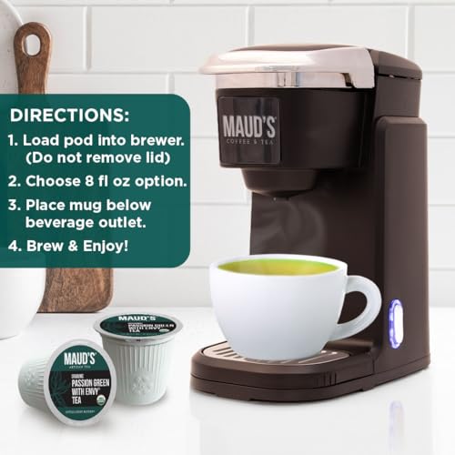 Image of Maud's Organic Passion Green Tea Pods, 24ct