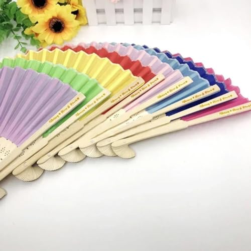 Éventails pliants de mariage gorm : lot de 100 pour cadeau de fête