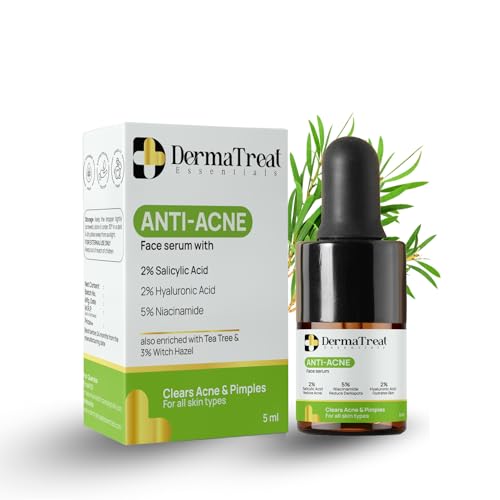 Image of Anti Acne Face Serum with 2% Salicylic acid, 2% Hyaluronic acid & 5% Niacinamide for Active Acne, Pigmentation & Even Tone Skin (Size-5ML)