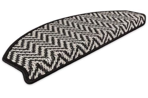 Kettelservice-Metzker Stufenmatten Treppenmatten Treppenteppich Amsterdam Halbrund Anthrazit 15 Stück