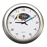 Ravencourt Living Day And Night Wall Clock, 12' Face, For Dementia, Autism, Children, High Contrast, Easy To Read, Quartz Mechanism, Battery Powered