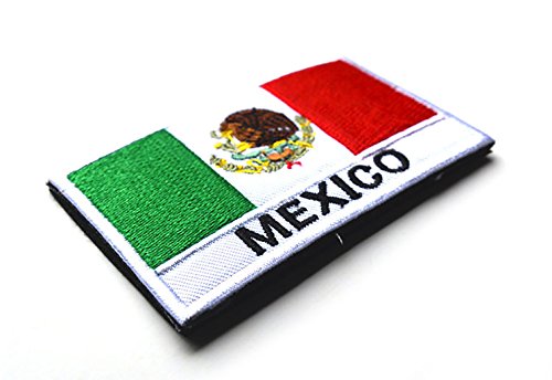 Showplus 2Pcs Mexico Flag Patch Military Embroidered Tactical Patches Morale Shoulder Applique #TOP2