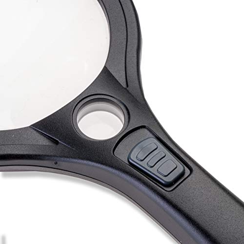 Carson Lume Series Cob Led 2X Aspheric Hand-Held Magnifier And 7X Spot Lens With Two Brightness Settings (As-95) #TOP3