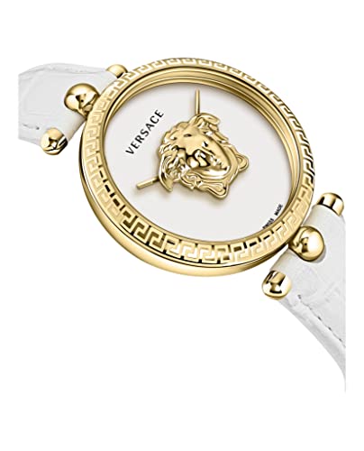 Versace Palazzo Empire Collection Luxury Womens Watch Timepieces with a White Strap and Dial Featuring a Gold Case - image 3