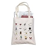 Multifunktional: Diese Tragetasche oder Schultertasche sind sehr praktisch und können als Einkaufstasche, Bibliotheks-Büchertasche, Geburtstagsgeschenk, umweltfreundliches Geschenk, Turnbeutel usw. verwendet werden. Die Tasche bietet viel Platz für Laptops, iPads, Handys, Bücher, Geldbörsen und Kosmetika. Diese Tragetasche ist das perfekte Geschenk für Damen, Freundinnen, Mütter und Lehrer.
