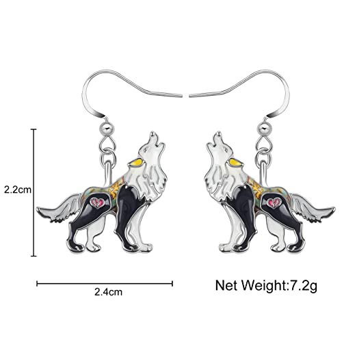 Boucles d'oreilles loup émaillé pour sublimer vos tenues bohèmes