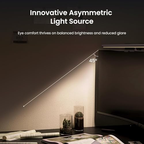 Image of YEELIGHT Monitor Light Bar, Computer Monitor Lamp for Home Office Gaming, 250LM No Glare Eye-Care LED Screen Bar, Touch Control USB Reading Desk Lamp with Stepless Dimming for Flat & Curved Monitor