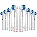 REDTRON Toothbrush Heads for Oral B Electric Toothbrushes, Replacement Brush Head for Oral B(8 Pack), EB17-P Precision Clean Brush Heads Fit for pro 1000/3000/5000, Vitality Smart Genius Series