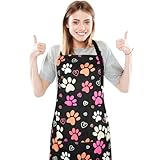 Livdouyu Lustige Kochschürze Schürze Schürze Damen, Wasserabweisende Verstellbare Latzschürze Küchenschürze mit Taschen Männer und Damen zum Kochen oder Backen(B)