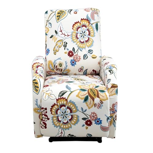 GOSTADY Recliner Chair Covers 4 Pieces Waterproof Small Recliner Sofa Slipcover Stretch Recliner Slipcover for Lazyboy Recliner Chair with Storage Pocket Furniture Protector for Living Room(A01)