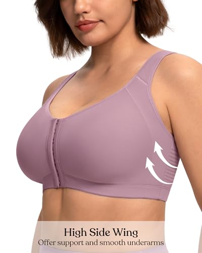 Image of HSIA Posture Bras for Women - Front Closure Bra for Women No Underwire Back Support Plus Size Full Coverage Bra
