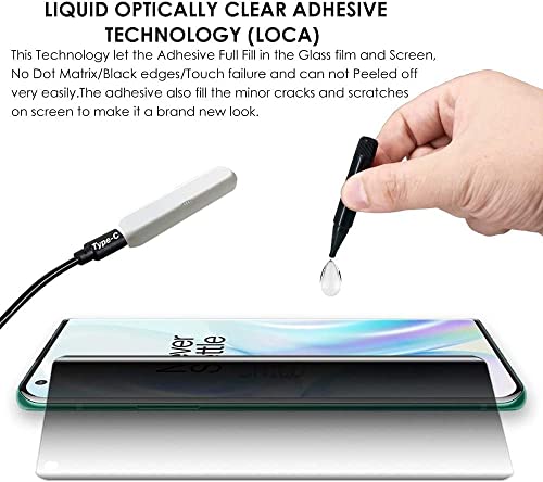 Image of SHILD Privacy Tempered Glass Screen Protector Compatible with OnePlus 10 Pro / OnePlus 9 Pro (6.7 Inch) | Curved UV Anti-Spy Screen Guard | 9H Hardness | HD Clear | Fingerprint Unlock Support | Full Coverage | Easy Installation | Pack of 1