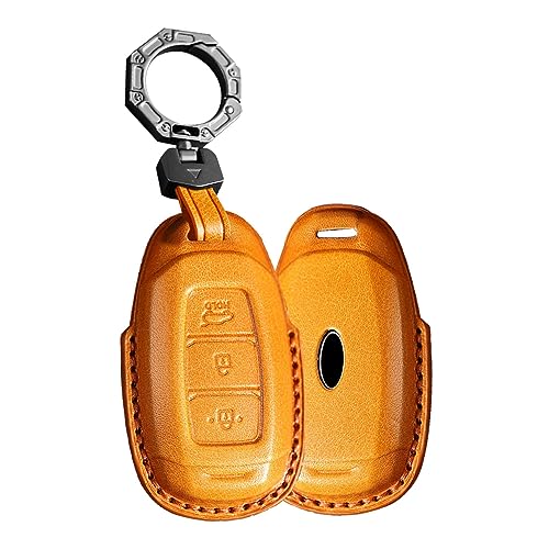 Coque de clé de voiture Hyundai finition marron élégante 3 boutons