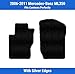 Silver Edge Custom Fit Front Carpet Floor Mats, Black, Compatible with Mercedes-Benz ML350 2011 2010 2009 2008 2007 2006