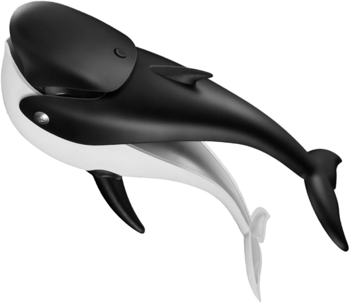 Whale Manual Citrus Juicer Large Orange and Lemon Squeezer Black Easy to Use Fruit Juice Presser for Home and Restaurant