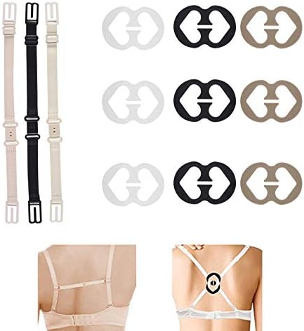 3 Pieces Bra Strap Clips Elastic Adjustable Non-Slip Strap Holder, 9 Pieces Bra Clips,12 Pcs Bra Strap Clips Set