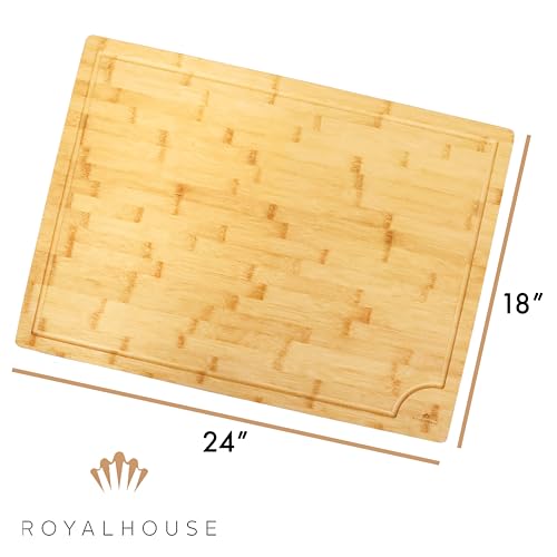 Tabla de cortar rectangular de bambú 24x18x1 pulgadas miniatura 4