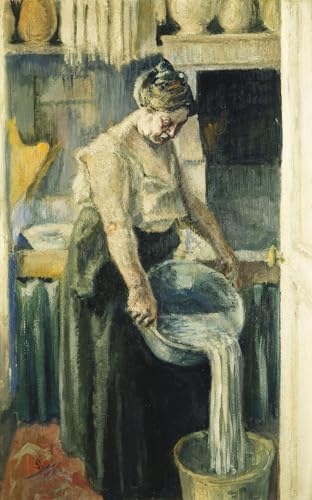 Lienzo la lavandaia de Maximilien Luce cuadro para decoración de salón luminoso