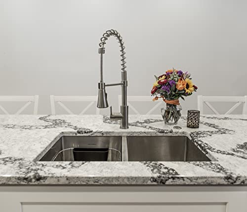 Design House 562561 Spencer Single Handle Commercial Style Chef Kitchen Faucet, Satin Nickel #TOP3