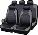 YOUFOX Sitzbezüge Auto Autositzbezüge Universal Set für Honda S2000(AP1) / S2000(AP2) / S2000 Type V(AP2) / S2000 Type S(AP2) / Saber(UA2) Auto Zubehör、Schwarz grau