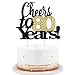 LVEUD Black Font Golden Numbers Cheers to 80 Years Happy Birthday Cake Topper -Wedding,Anniversary,Birthday Party Decorations (80th)