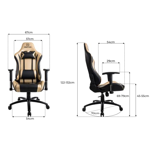 Cadeira Gamer Roxtor Warrior Dourada