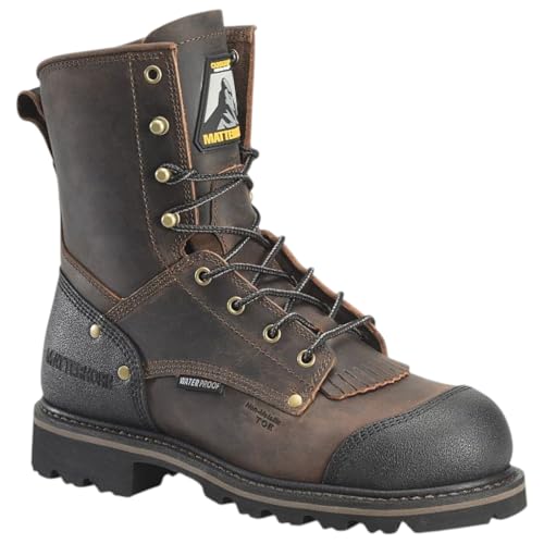 MATTERHORN Men’s 28 Series HD 8” Waterproof Insulated Comp Toe Work Boot, Durable Leather, Slip-Resistant, EH Rated