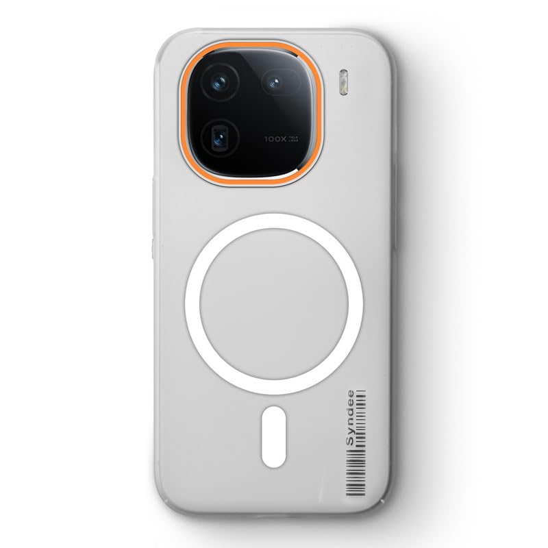 Image of Mr. Case Back Cover for iQOO 12 Pro 5G Sleek Frosted Translucent Back | Only Compatible with Wireless Magnetic Accessories | Anti-Scratch Shockproof Phone Case - White