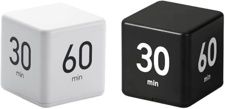 Feilifan Cube Timer, Kitchen Timer Kids for ADHD Productivity Workout Flip Classroom for StudyTimercube