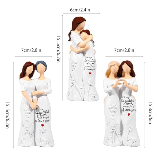 Figura Decorativa Madre e Hija de Resina miniatura 2