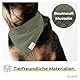 PiuPet® Hundehalstuch I 2er Set Hundehalstücher I Hundehalstuch große Hunde I Halstuch Hund I Stylisches Bandana große & kleine Hunde | Hundebekleidung & Zubehör I Schwarz/Grün | (S) 58x40x40cm