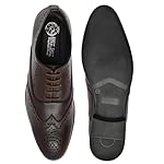 Mens-Stylish-Brogue-Leather-Dress-Shoes-Brown
