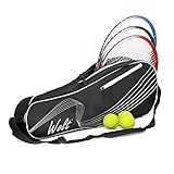 WOLT | 3 Racquet Tennis Bag, for Professional or Beginner Tennis Players, Rackets Cover Bag with Protective Pad, Lightweight & Unisex Design for Men, Women, Youth and Adults (Black)