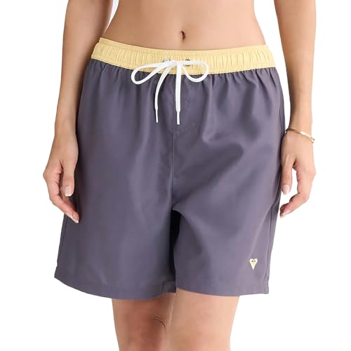 ROXY カラーブロックミドル丈ジャムショーツ