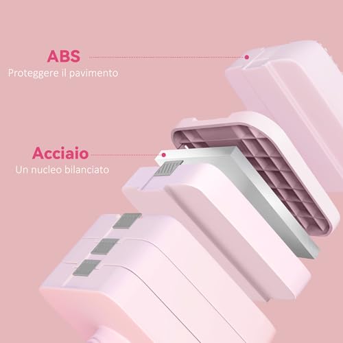 Sportnow Set Di Manubri Da 2X5 Kg, Set Pesi Palestra Regolabili Con Piastre Rimovibili E Impugnatura Antiscivolo, Pesi Manubri, In Acciaio, Per Allenamento Fitness Casa E Palestra, Rosa - 5