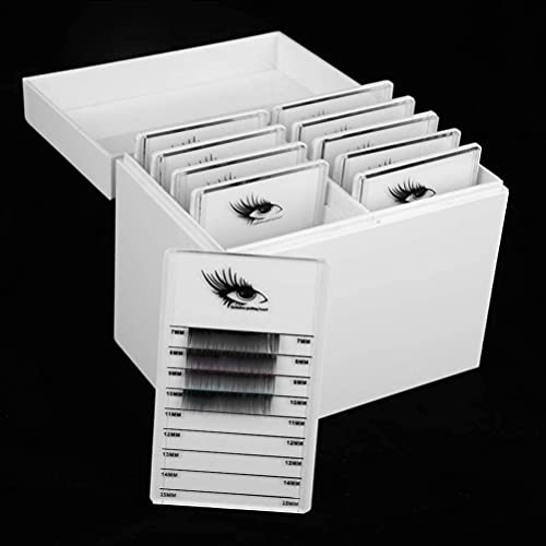 Lurrose 10 Camadas de Caixa De Armazenamento De Organizador de Maquiagem Enxertia Cílios Exibição Cí