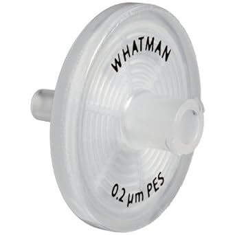 Whatman 6780-2504 Polyethersulfone Puradisc 25 Syringe Filter, 100mL/m Maximum Volume, 0.45 Micron Pack of 50