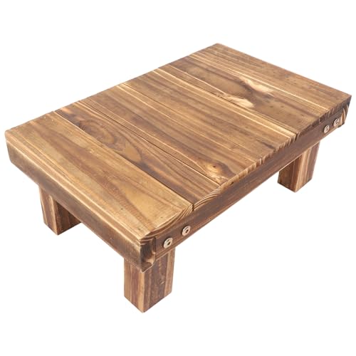 CLISPEED Soporte para Macetas de Madera Resistente Banco para Plantas Interior y Exterior Estante Multifuncional para Flores para Balcones y Patios Soporte Pedestal Decorativo