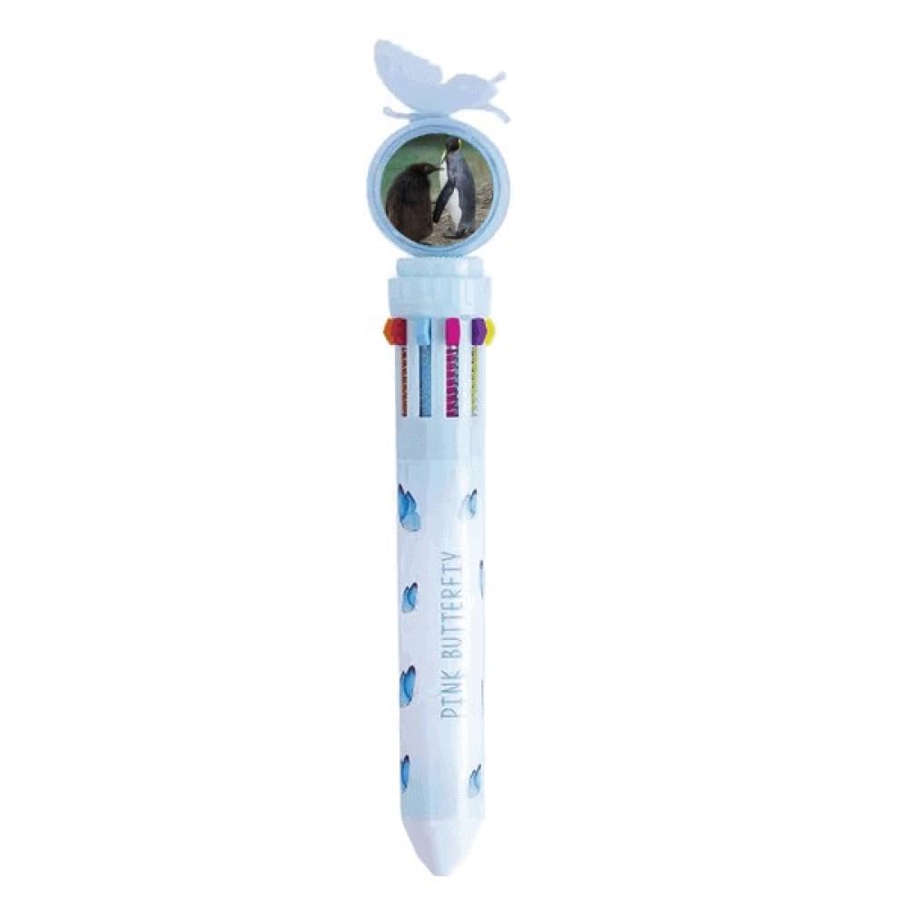 Stylo rétractable multicolore manchot cadeau de rentrée - 4